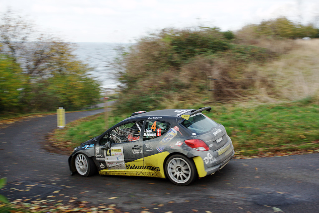 Hastighedsprøverne under Danboring Rally på Bornholm fik smilet frem hos rallykørere som f.eks. Ib Kragh
(Foto: Johnny Pedersen)